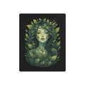 Green Forest Goddess Metal Art Sign | Botanical Woman Wall Decor