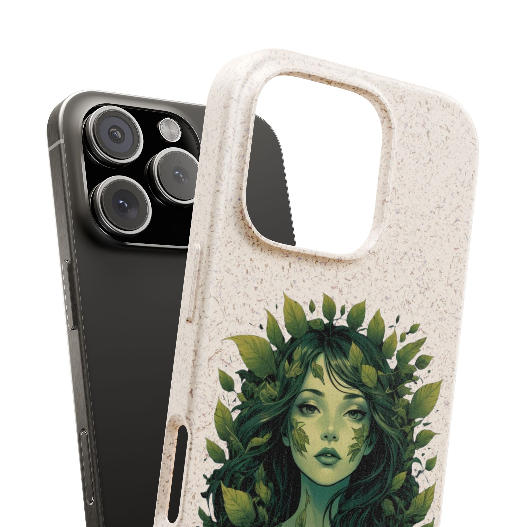 Eco Green Goddess Biodegradable Phone Case – Botanical Nature Art