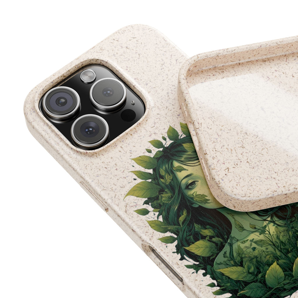 Eco Green Goddess Biodegradable Phone Case – Botanical Nature Art