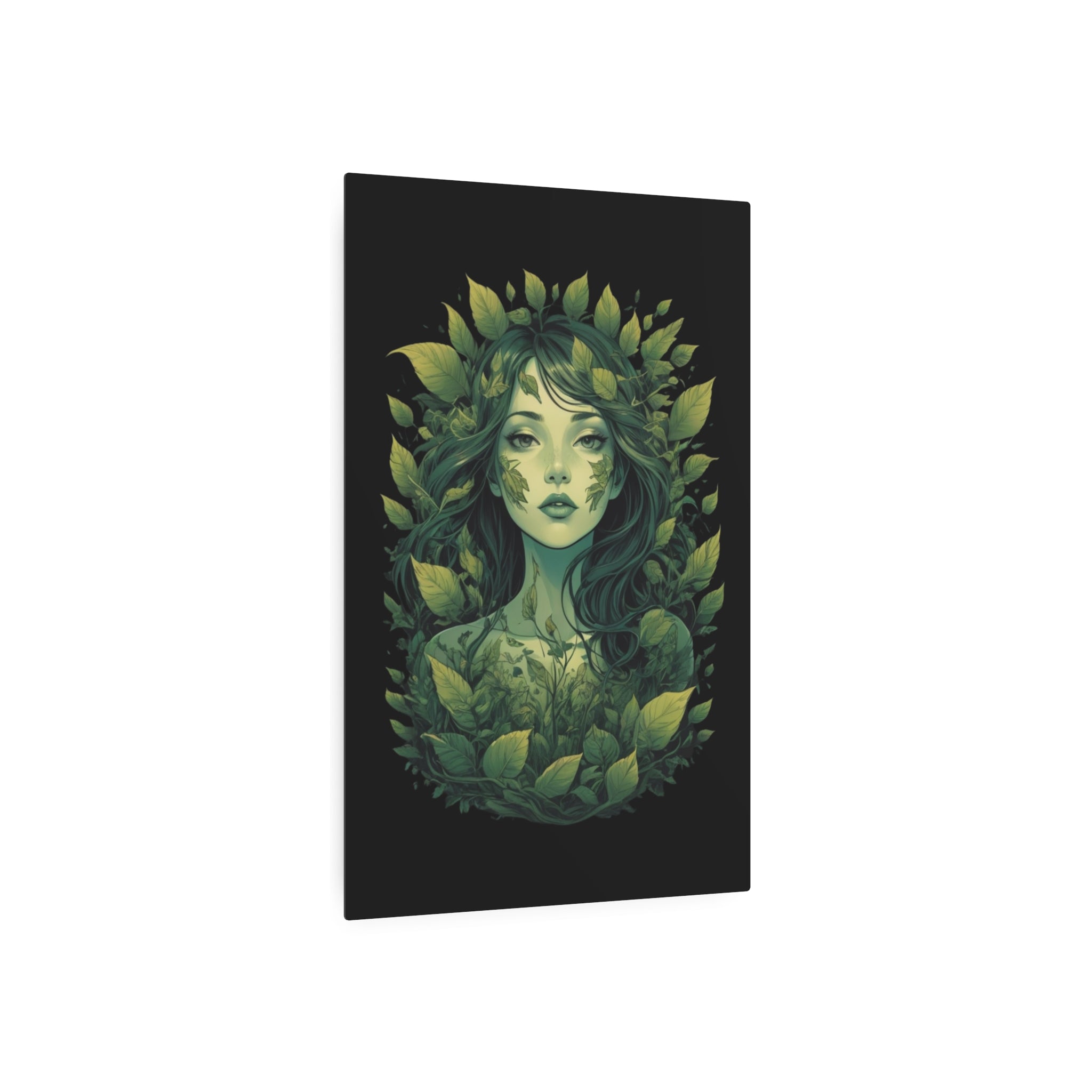 Green Goddess Botanical Tapestry | Dark Forest Wall Art | Nature Spirit Cottagecore Decor | Moody Plant Aesthetic