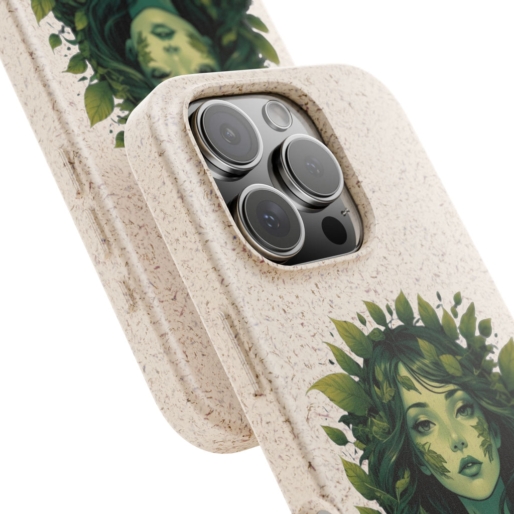Eco Green Goddess Biodegradable Phone Case – Botanical Nature Art