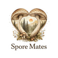 Spore Mates mushroom heart Sticker | Die-Cut Sticker