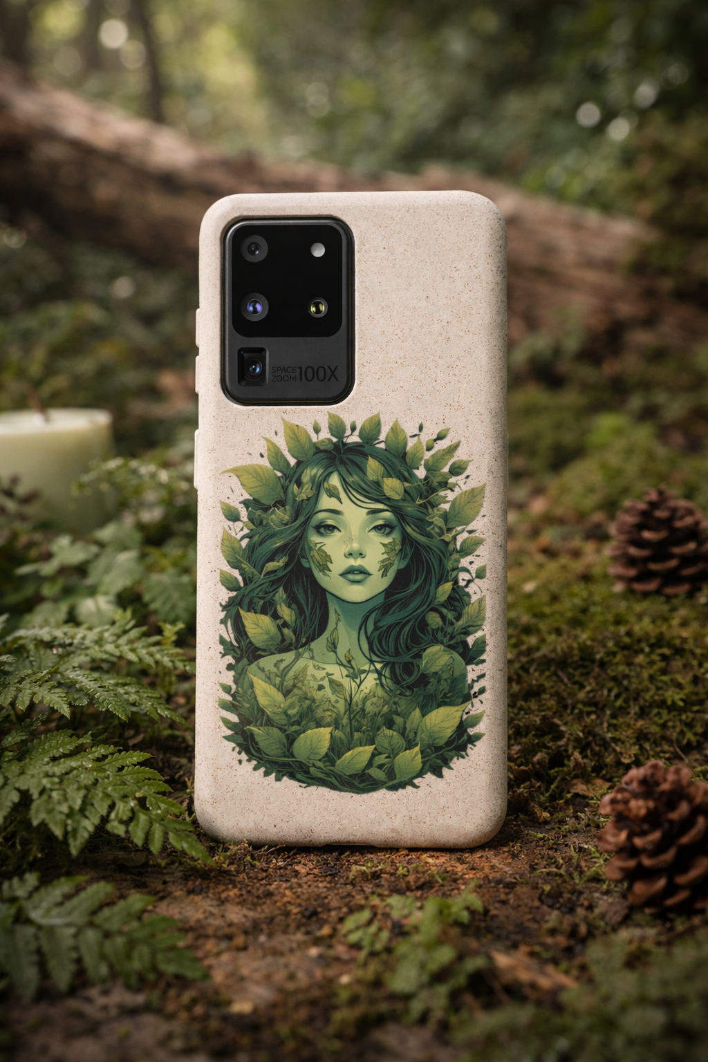 Eco Green Goddess Biodegradable Phone Case – Botanical Nature Art