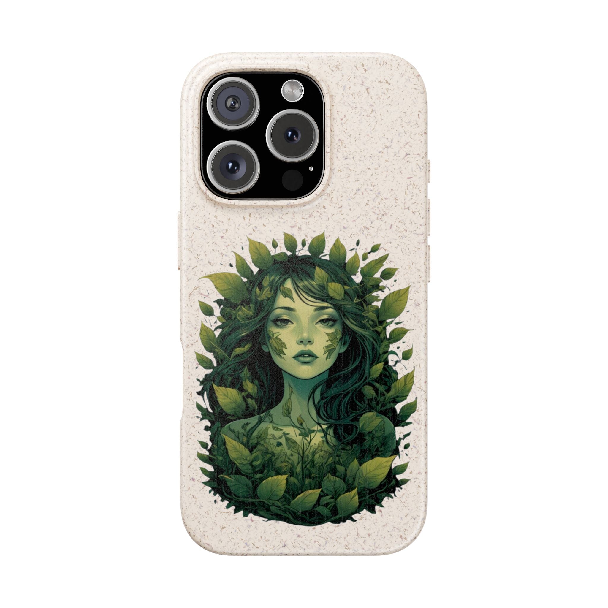 Eco Green Goddess Biodegradable Phone Case – Botanical Nature Art