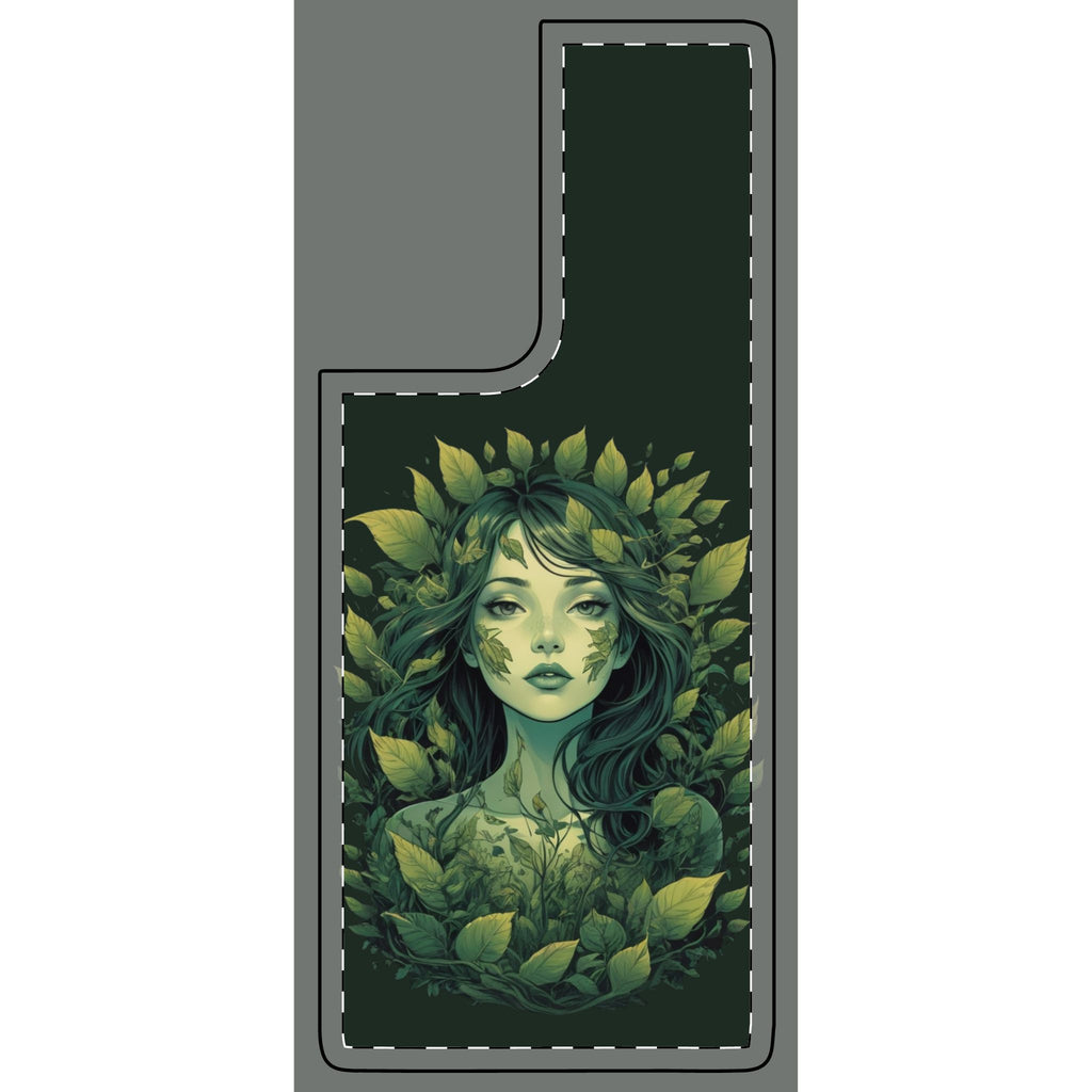 Green Goddess Phone Skin (vegan paper leather) – Nature Spirit Floral Phone Decal