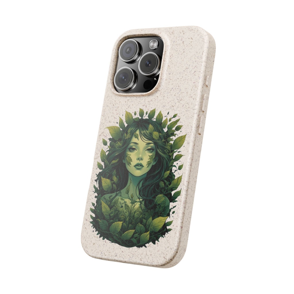 Eco Green Goddess Biodegradable Phone Case – Botanical Nature Art