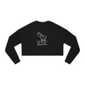 I Wet My Plants For You Cropped Sweatshirt | Cute Plant Illustration, Heart Cactus