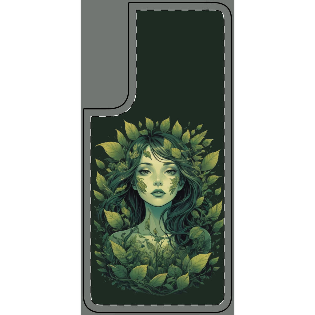 Green Goddess Phone Skin (vegan paper leather) – Nature Spirit Floral Phone Decal